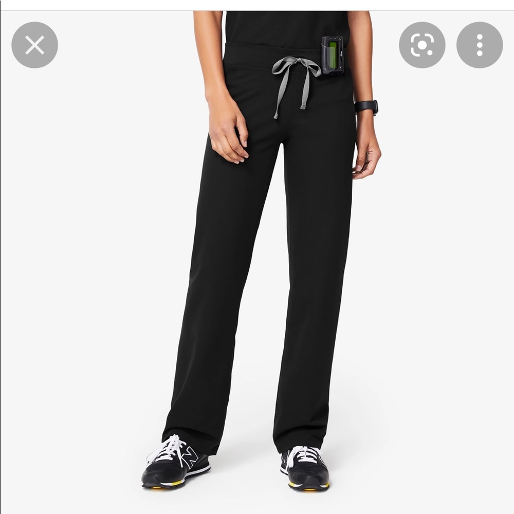 FIGS Black Livingston Basic Scrub Pants XS Perfect Condition